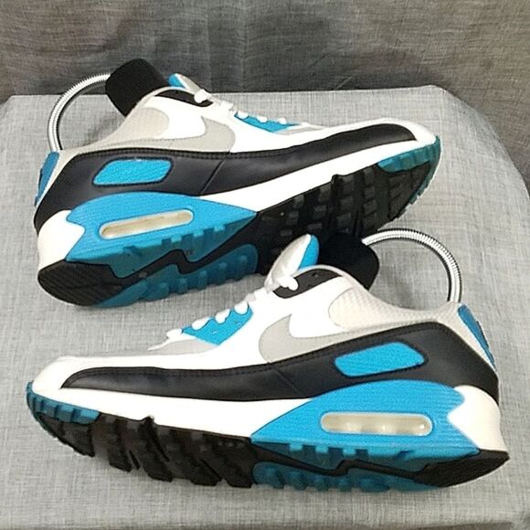 Nike Air Max 90 Retro Laser Blue 2020 CJ6779-100 Men's SZ 9.5 Blue / White / Blk - Picture 6 of 12